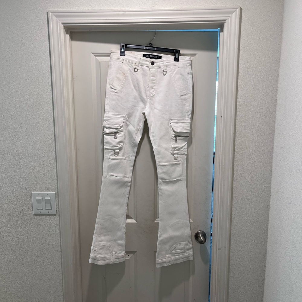 White Bootcut Jeans